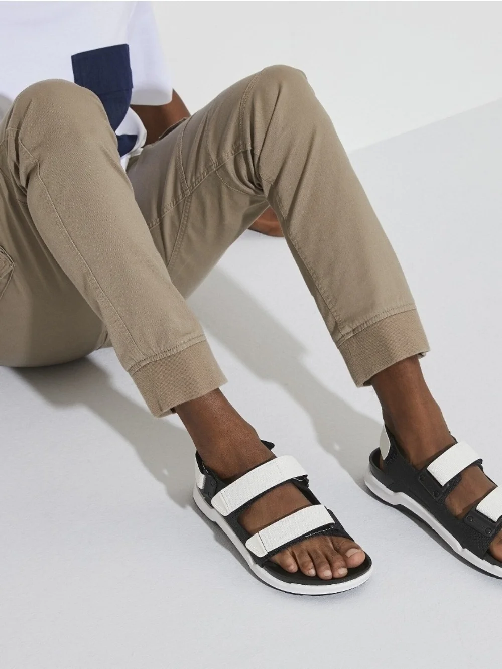 Birkenstock Men's Tatacoa White/Black Sandals Size 11 New No Box